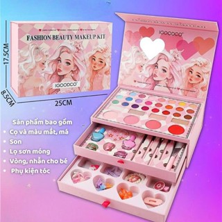  Đồ Chơi Trang Điểm 3 Tầng Và Kẹp Tóc Cho Bé Gái Bộ Đồ Chơi Trang Điểm Sơn Móng Làm Kẹp Tóc Cho Bé Gái 