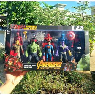  Đồ Chơi Mô Hình 10 Siêu Anh Hùng Có Đèn Xoay Khớp Phát Sáng Siêu Nhân Marvel Người Sắt Captain America Cho Bé Miababy 