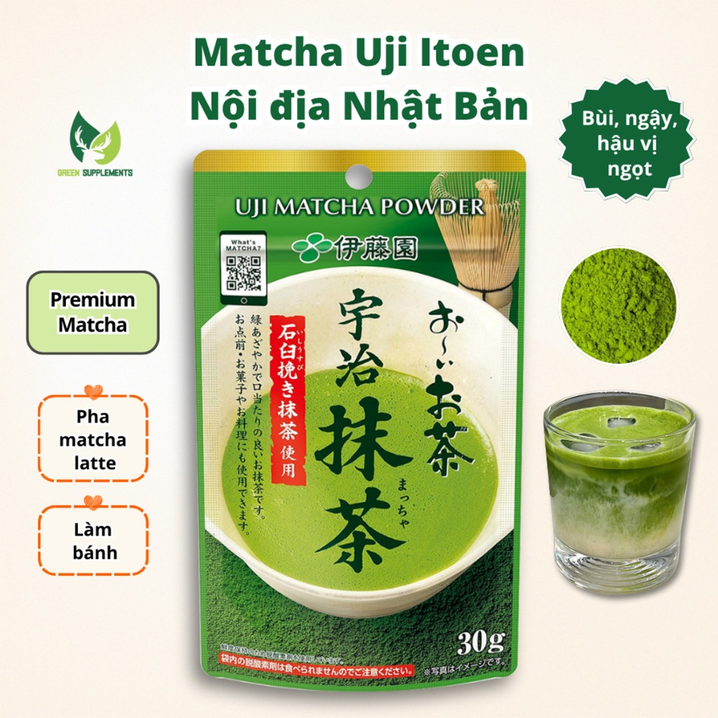 Bột Matcha Itoen Oi Ocha Uji Matcha Powder Nhật Bản 30g Bùi Ngậy Đậm Đà - Pha Uống Pha Matcha Latte