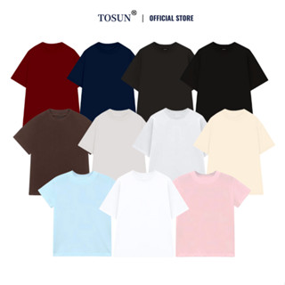 Áo Thun nữ Form Vừa Áo Phông Trơn Ngắn Tay TOSUN Cổ Tròn Basic Chất Cotton Mát T12