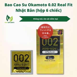 Bao Cao Su Okamoto 0.02 Real Fit Ôm Sát Mềm Mại Nội Địa Nhật Bản