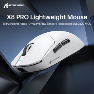  CHUỘT GAMING KHÔNG DÂY ATTACK SHARK X8SE   X8PLUS   X8PRO PAW3395PRO POLLING RATE 8K 