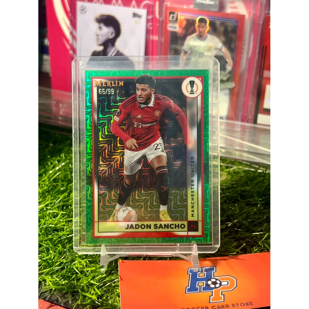 Thẻ bóng đá Jadon Sancho /99 Topps Chrome Merlin 2022/23