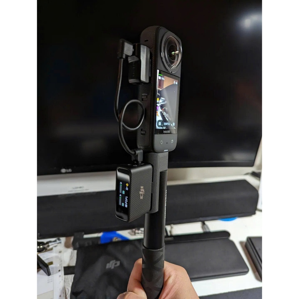 Ngàm gắn RX của DJI Mic 1 - DJI Mic 2 - DJI Mic Mini - cố định trên gậy gắn cho Insta360 X2 - X3 - X