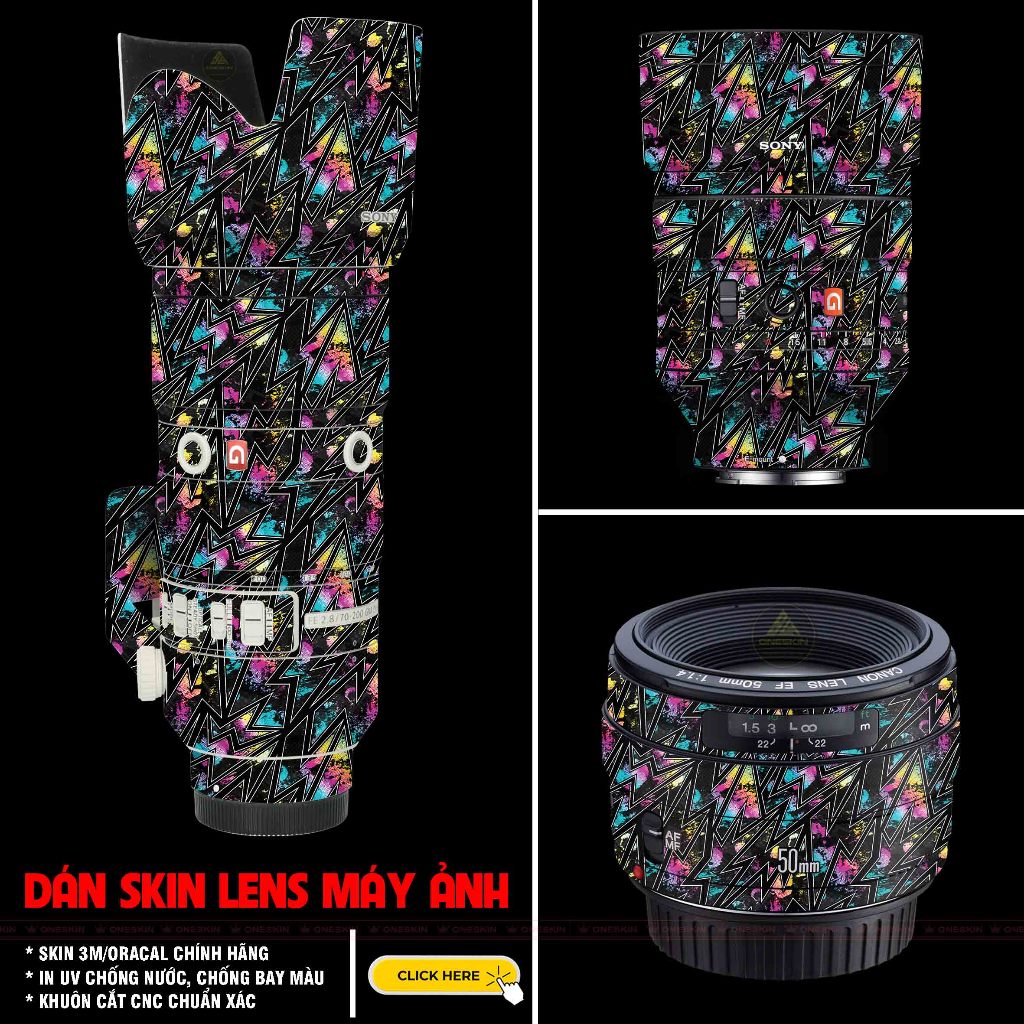 Dán Skin 3M Neol Máy Ảnh Sony, Canon, Nikon, Sigma, Fujifilm, Tamron Chống Nước, Chống Xước Dễ Dán