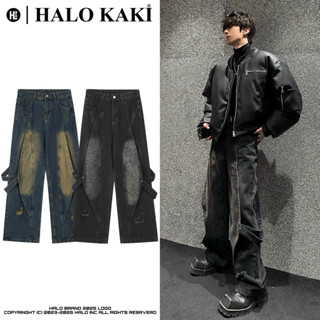 QUẦN JEANS BAGGY MANG MỰC PHỐI DÂY - QUẦN JEAN TÚI HỘP TO ỐNG RỘNG Y2K Menswear Nam Denim