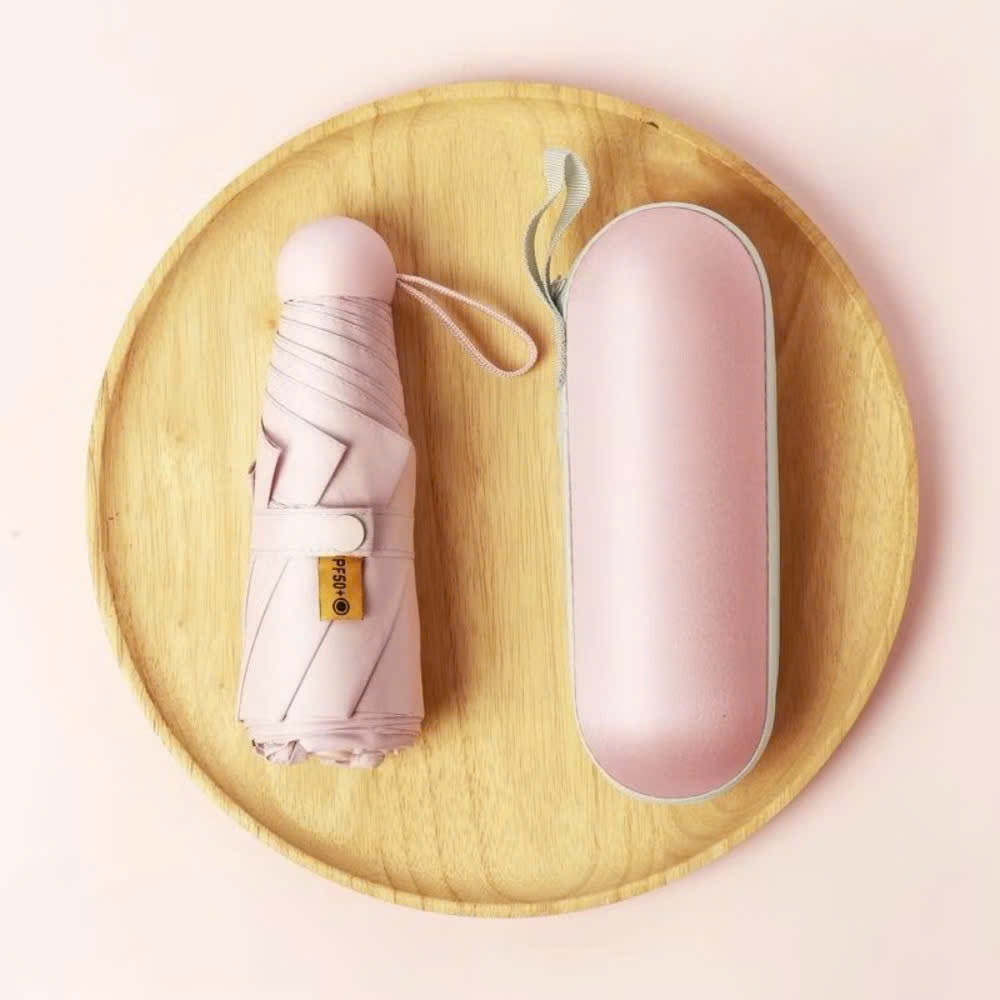 [ TẶNG HỘP ] Ô dù mini PTLUXURY gấp gọn mini UPF50+, bảo vệ da chống tia UV tuyệt đối