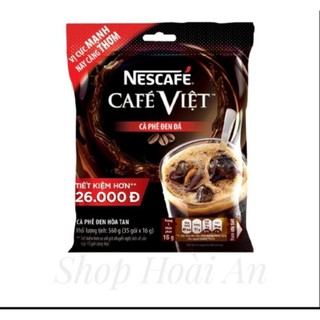  Cà phê việt đen đá Nescafe túi 35 gói× 16g. 