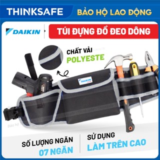Túi đeo hông đựng đồ nghề dụng cụ sửa chữa thợ kỹ thuật điện có đai đựng máy khoan pin - THINKSAFE