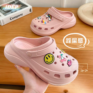  Dép sục Cross Classic Sandal Clog MÀU HỒNG nữ đế độn cao 7cm tặng 08 Jib dễ thương SL067 