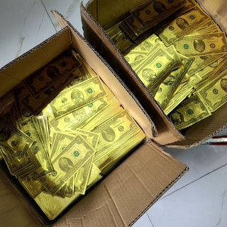 10 tờ Tiền USD mạ vàng 100 Đô La