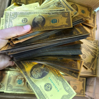 10 tờ Tiền USD mạ vàng 100 Đô La