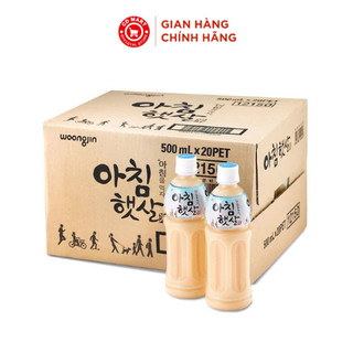  Thùng 20 chai nước gạo rang Hàn Quốc WOOGJIN 500ml chai 
