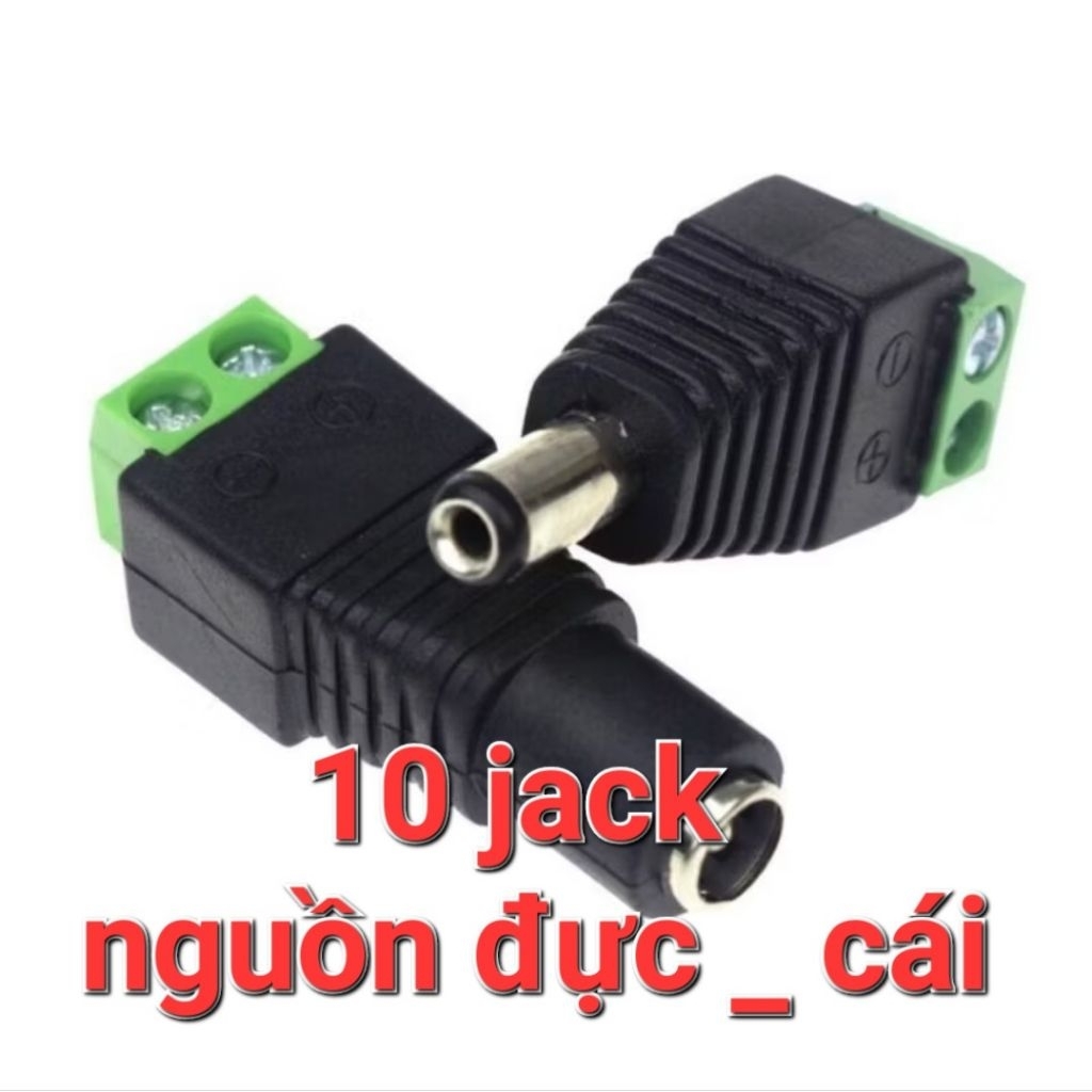 10 Jack nguồn đực - cái DC 5.5x2.1mm