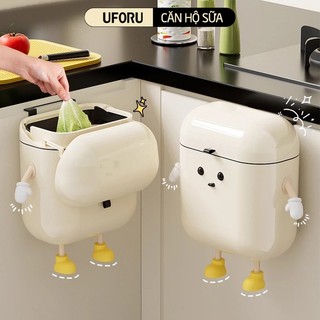  Thùng Rác Tròn Treo Tường UFORU Chất Liệu Nhựa Dẻo PET Độ Bền Đàn Hồi Cao Có Phụ Kiện Trang Trí Dễ Thương - UFM656 