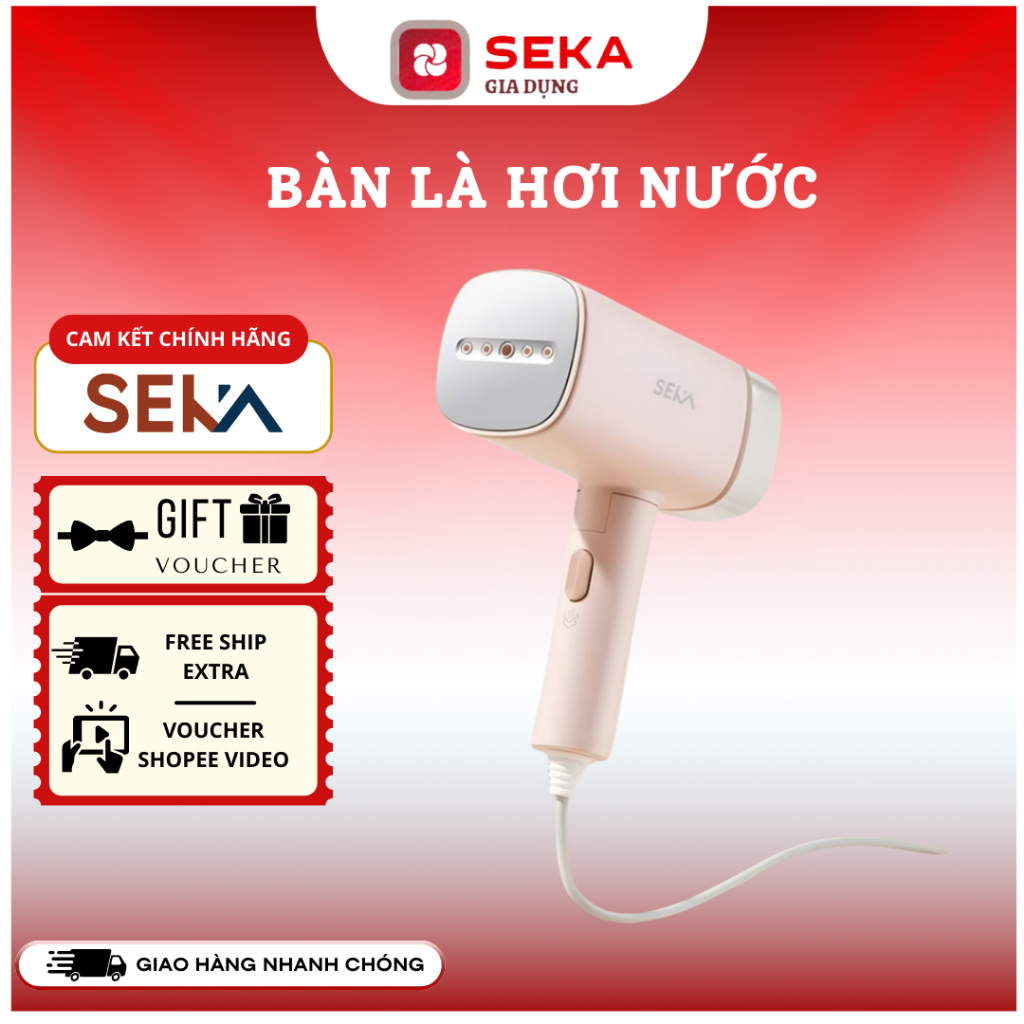 Bàn là hơi nước cầm tay Seka SK547 công suất lớn 1200W dung tích 170ml bảo hành 12 tháng