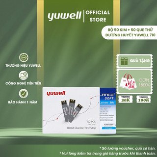  Bộ test 50 kim + 50 que thử đường huyết YUWELL dùng cho máy đo đường huyết Yuwell Accusure 710 