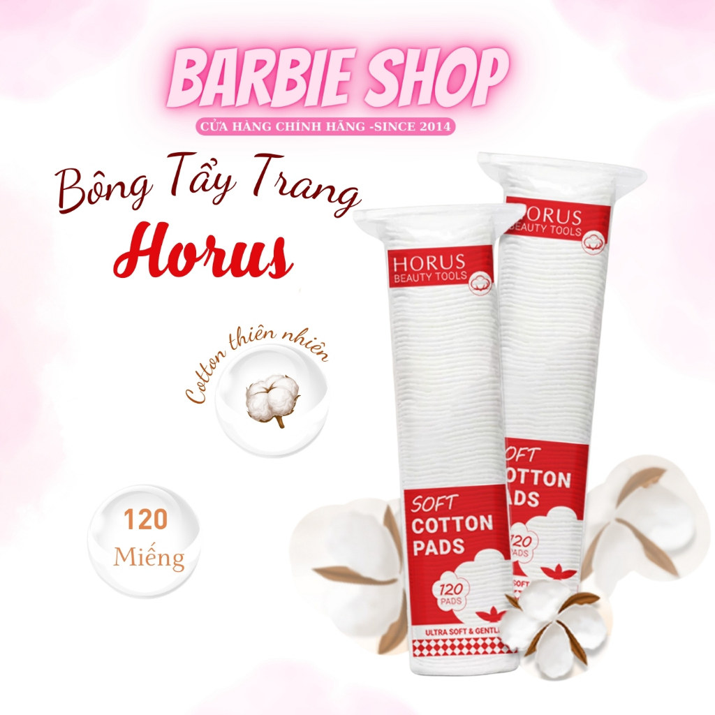 Bông tẩy trang Horus Soft Cotton Pads 120 miếng