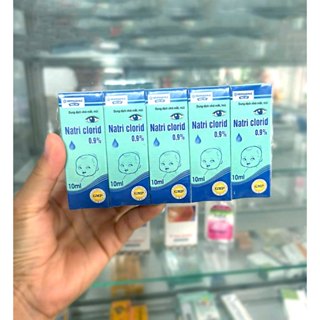 Dung dịch nhỏ mắt, mũi Natri clorid 0.9% tinh khiết dùng cho trẻ sơ sinh, người lớn (lốc 10 chaix10ml)