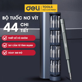 Bộ Tuốc Nơ Vít 44 Trong 1 DELI TOOLS - Tua Vít Sửa Chữa Điện Thoại, Máy Tính Bảng, Máy Ảnh