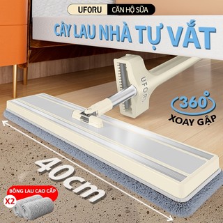  Cây Lau Nhà Vắt Tay UFORU Bàn Lau 40cm Xoay 360 Độ Bông Lau Dày Dặn Thấm Hút Tốt - UFM682 