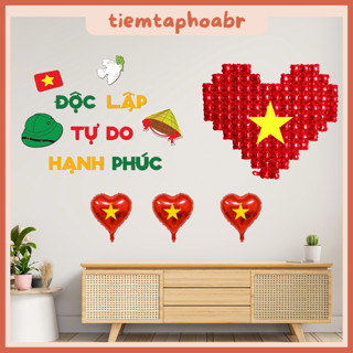 [20/10]Set Trang Trí Bóng Trái Tim Đỏ 1m - Combo Bóng Bay Trái Tim, Cờ Dây Decor Lễ Tết, Trung Thu, Quán Cà Phê.