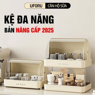 Khay Úp Cốc Chén, Kệ Đựng Cốc Uống Nước 2 Tầng UFORU Có Nắp Đậy Chất Liệu Nhựa Cao Cấp - UFM720