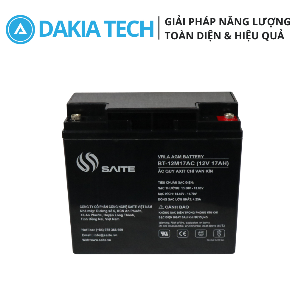 Ắc quy Saite 12V 17Ah Model BT-12M17AC