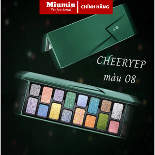  Bảng phấn mắt QIANYAN CHEERYEP chính hãng 16 ô màu 08 nhũ mịn lì bền màu lâu trôi 