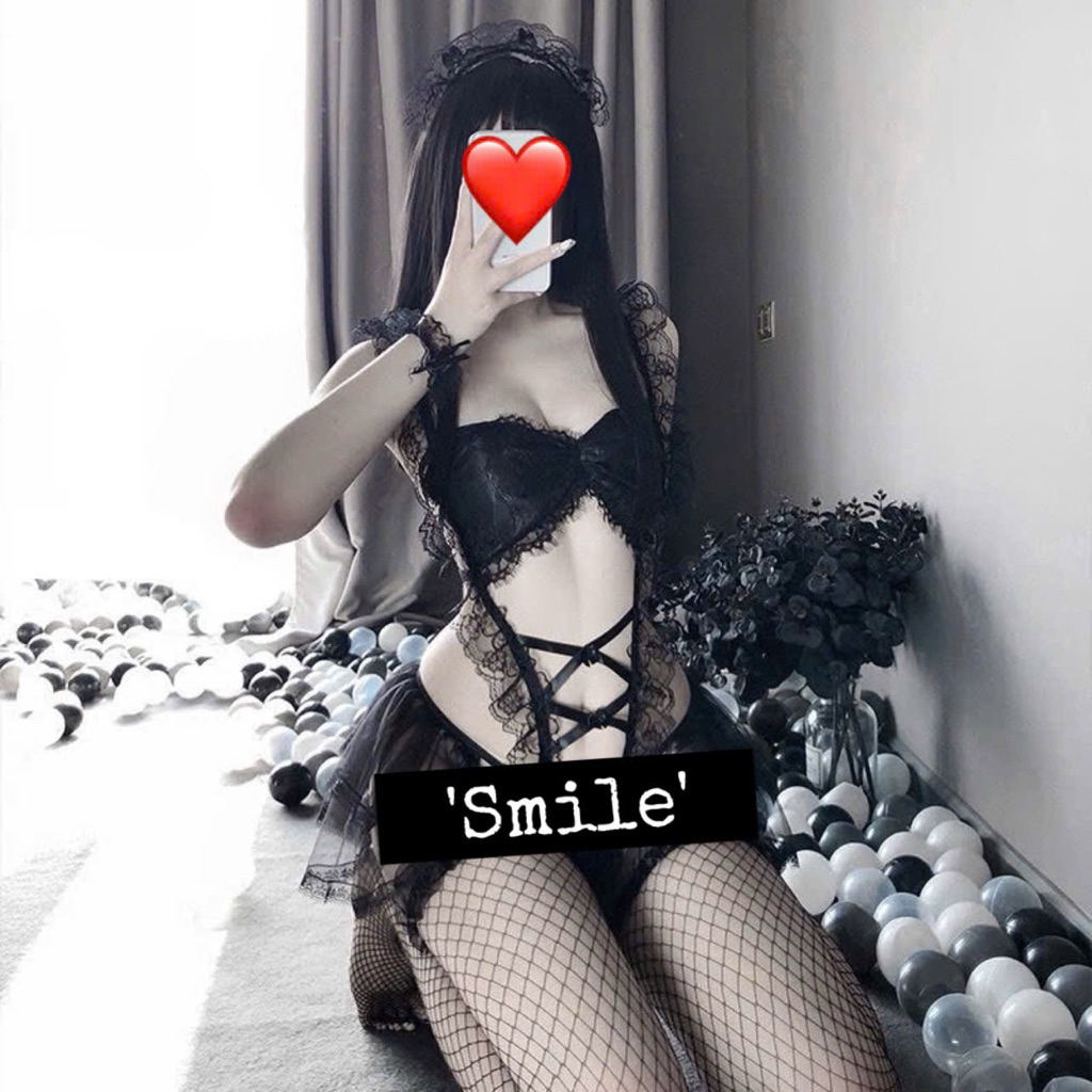Bộ cosplay ren cô hầu gái sexy ( không kèm tất)