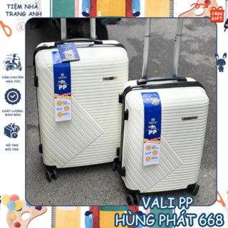 [CHÍNH HÃNG] Vali du lịch nhựa PP Hùng Phát  668 siêu nhẹ size 20/24/28