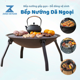  Bếp nướng than hoa gấp gọn dùng trong nhà và ngoài trời tiện lợi mang đi dã ngoại – picnic 