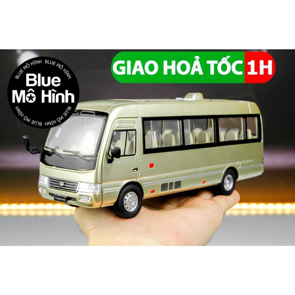 Xe mô hình xe buýt Toyota Bus Coaster xe khách 1:24
