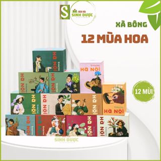 Xà bông sinh dược mini 12 mùa hoa 🌷 hộp lẻ🌷Một hộp gồm 15 thanh 20gr và 3 túi tạo bọt,xinh đẹp sang phù hợp biếu tặng