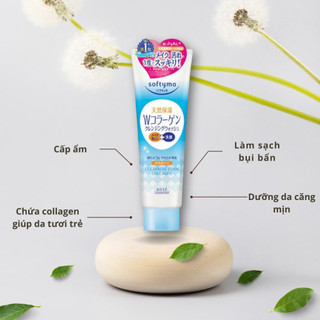 Sữa Rửa Mặt Kose Softymo Collagen 190g – Làm Sạch Sâu, Dưỡng Ẩm & Trẻ Hóa Da