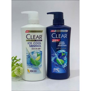  Combo 2 chai dầu gội CLEAR  Men &  Bạc hà mát lạnh da đầu hỗ trợ giảm gàu ngứa dương tóc cho cả nam và nữ dung tích 390 