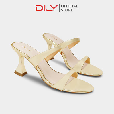 Guốc nữ DILY thiết kế mũi tròn, quai mảnh trẻ trung, dép guốc nữ thời trang tôn dáng cao 7cm DL0594