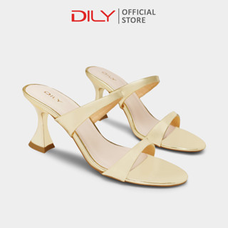  Guốc nữ DILY thiết kế mũi tròn quai mảnh trẻ trung dép guốc nữ thời trang tôn dáng cao 7cm DL0594 