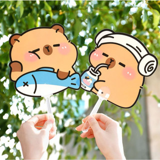 [Từ 5c giảm giá] Quạt Cầm Tay Hình Thú