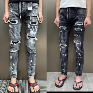  Quần jean nam boy phố  ASQ form chuẩn dáng body chất vải jean dày co giãn 4 chiêu mẫu mới nhất cao cấp 