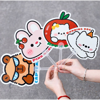 [Từ 5c giảm giá] Quạt Cầm Tay Hình Thú