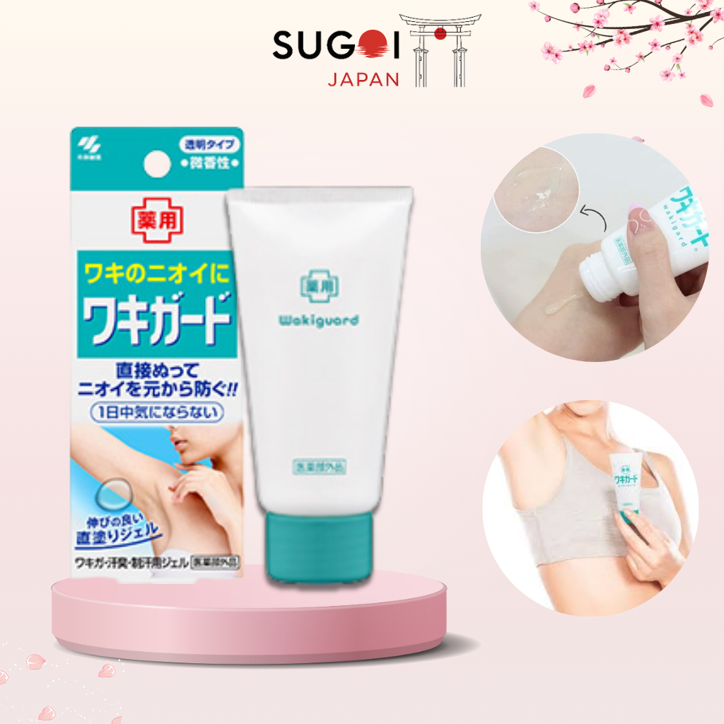 Tuýp Gel Khử Mùi Hôi Nách Kobayashi Nhật Bản 50g, Lăn khử mùi hiệu quả không gây ố vàng áo