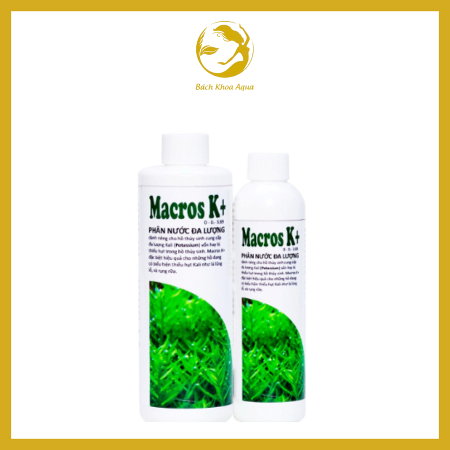 Phân nước Macros K+ – Cung cấp Kali (K) cho cây thủy sinh bể cá phát triển khỏe mạnh