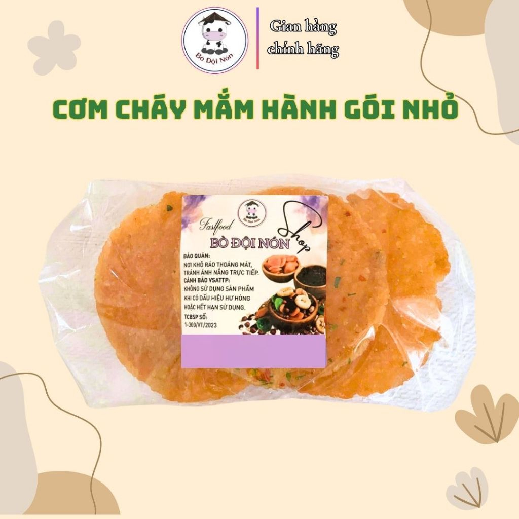 2 Gói Cơm Cháy Mắm Hành_Bò Đội Nón Shop