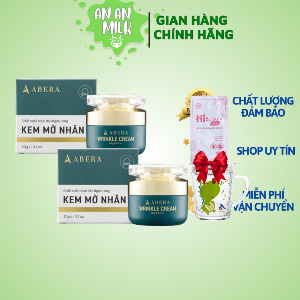 [COMBO 2 HỘP] Kem Mờ Nhăn Abera 20g - Giảm Nếp Nhăn, Vết Chân Chim, Rãnh Cười, Gợi Mở Làn Da Mịn Màn
