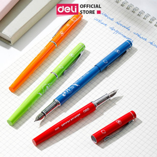 Bút Máy Luyện Chữ Đẹp Học Sinh Cấp 1 Nét Thanh Đậm Ngòi Mài Cao Cấp Deli Viết Êm Bút Viết Chính Tả Ống Mực Bơm/Thay Thế