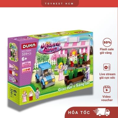 Đồ Chơi Ghép Hình - Đồ Chơi DUKA Những Cô Gái Hiện Đại Ghép Hình & Cửa Hàng Hoa 324 Chi Tiết - Z70504