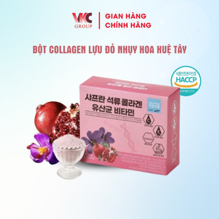 Bột Collagen Lựu Nhụy Hoa Nghệ Tây Saffron Bio Cell Hàn Quốc GC Hộp 30 Gói Giúp Đẹp Da Chống Lão Hoá 