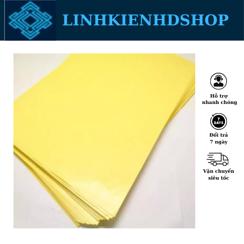 5 tấm Giấy In Nhiệt ( Giấy in Mạch Điện Tử màu vàng)  Linhkienhdshop