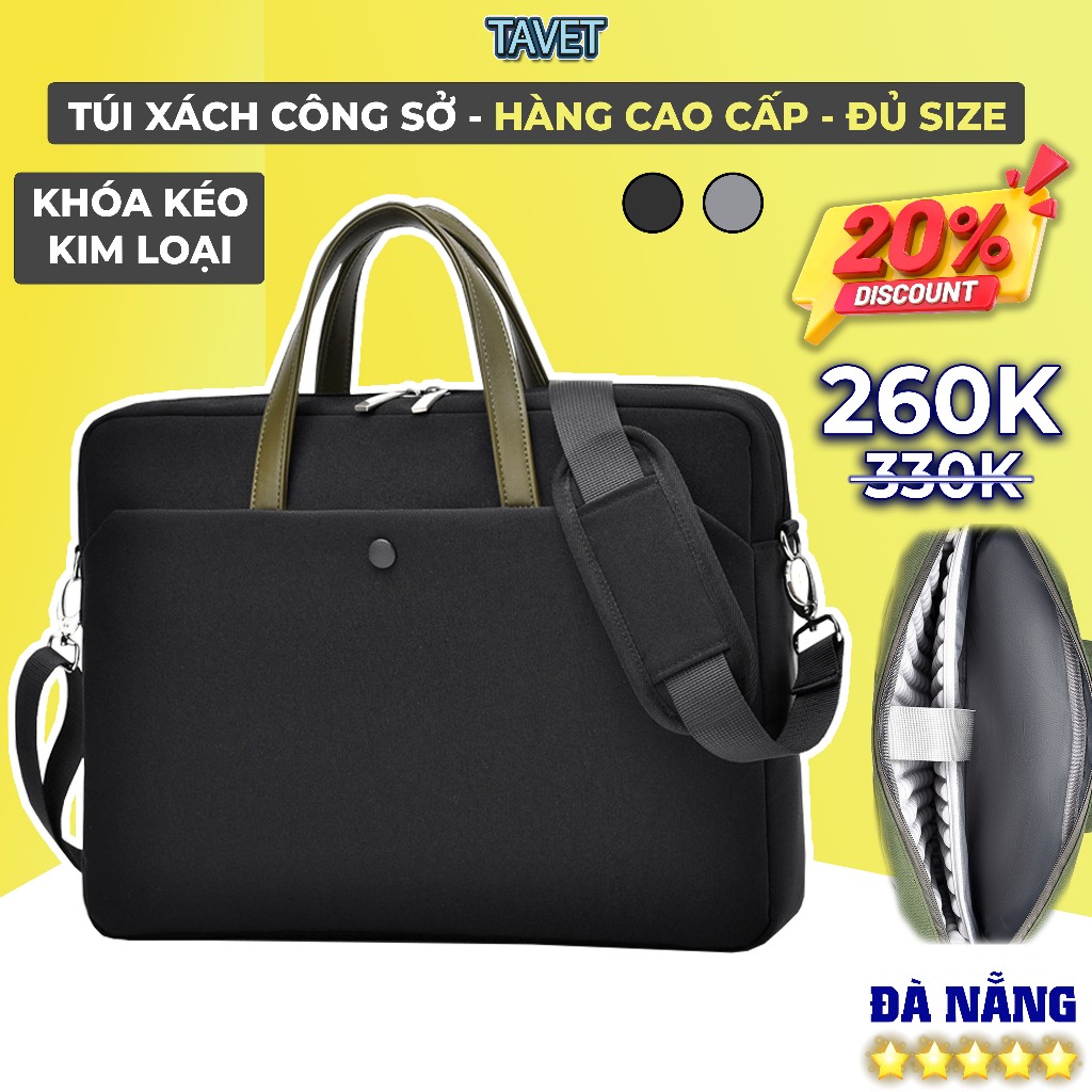 Túi Laptop Chống Sốc & Chống Thấm Đa Năng 13–17.3 inch | Nam Nữ Công Sở Đi Họp Đi Làm, Công tác TCS4
